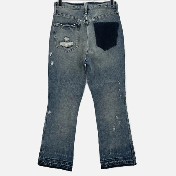 AYR Styx Wolfpack Two Tone Button Fly Cotton High Rise Jeans - Size 25 - Picture 4 of 9